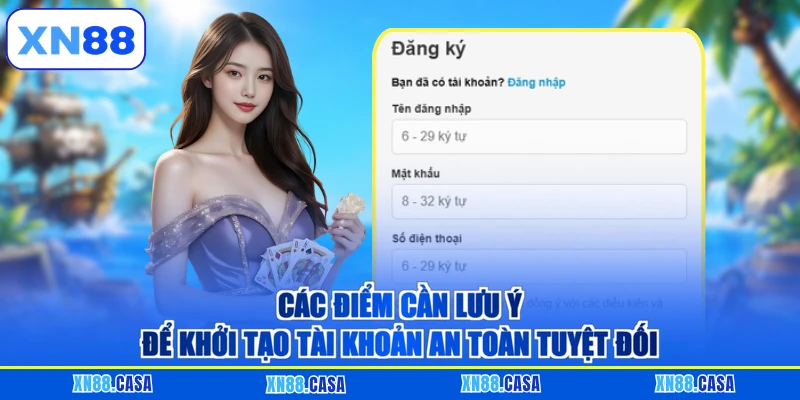 Các điểm cần lưu ý để khởi tạo tài khoản an toàn tuyệt đối
